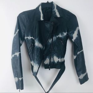 Rock & Republic Tie Dye Motorcycle Zip Jacket